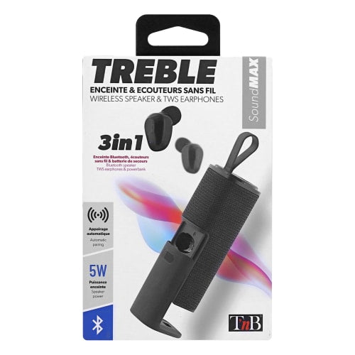 TREBLE 3-in-1 Speaker buds PowerBank