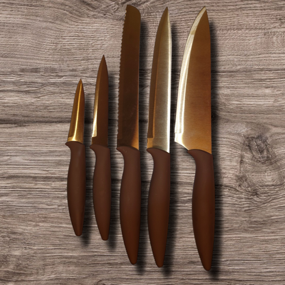 Premium Golden Kitchen Knife Titanium Coated